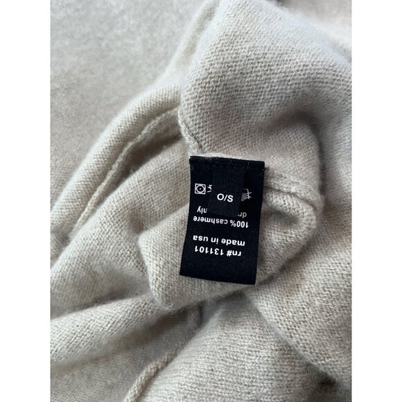 Beryll | O/S | 100% Cashmere Super Soft Beige Open Front Cardigan Sweater - Picture 7 of 9